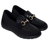 SEVILLAS Chaussures pour pieds délicats, diabétiques, oignons, post-opératoire, largeur spéciale S Mod 228497B, Noir , 36 EU