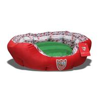 Séville CF Lit pour Animaux domestiques, Chiens, Chats, Lapins, Taille L, 3 Tailles Disponibles, Forme de Stade, Coussin indépendant, Produit Officiel (CyP Brands)