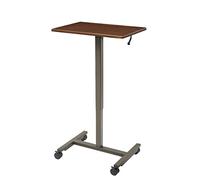 Seville Classics Airlift 62 cm Height Adjustable Mobile Sit-Stand Desk (74,4 BIS 110,4 cm H), Maple