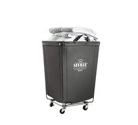 Seville Classics Avec roues pour hôtel, maison, placard, chambre à coucher (breveté), acier polyester, gris, 46 cm P x 46 cm l