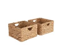 Seville Classics Panier linge portable tiss la main naturel de qualit suprieure avec poignes de transport, rangement domestique pour vte