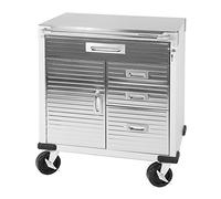 Seville Classics Servante d'atelier, Acier Inoxydable, 71.1 x 45.7 x 87.6 cm (LxBxH), Granit