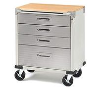 Seville Classics Servante d'atelier avev 4 tiroirs, 71.1 x 50.8 x 87.6 cm (LxBxH), Granit