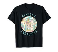 Séville Espagne Andalousie Cercle vieilli Vintage T-Shirt