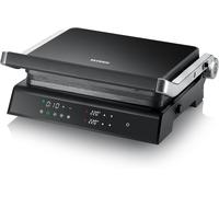 Sevini Comfort Multi-Gril Viande 5 Programmes,Gril Avec Fonction Plancha,Gril Électrique Multifonction Pour Légumes,Steaks Et Paninis,Plaques Avec Revêtement Céramique,Noir/Inox,Kg 2399
