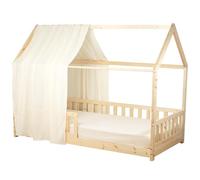 Sevira Kids - Ciel de lit cabane en Gaze de Coton Solo - 130x330 cm Made in France