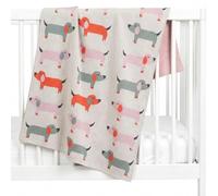 Sevira Kids Couverture bébé en Coton Bio Teckel Rose