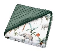 Sevira Kids - Couverture réversible en Minky, Safari - 100x70 cm Made in France