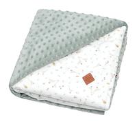 Couverture réversible en minky sidonia vert de gris 75X100