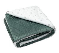 Sevira Kids | Couverture réversible et Ultra Douce, Stella - 100x70 cm Vert - Made in France