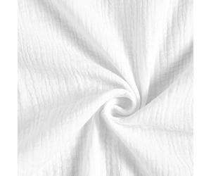 Sevira Kids Craft Loom - Tissu Double Gaze de Coton, Blanc - au mètre, par 50 cm