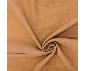 Sevira Kids Craft Loom - Tissu Double Gaze de Coton, Camel - au mètre, par 50 cm