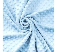 Sevira Kids Craft Loom - Tissu Minky à Pois, Haute qualité, Bleu Pastel - au mètre, par 50 cm