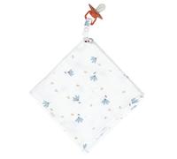 Lange doudou attache tétine, bleuet