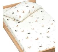 Sevira Kids - Drap Housse en Satin de Coton, Gallina Made in France
