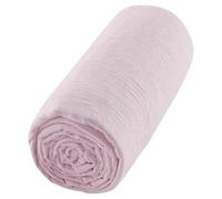 Drap housse uni en gaze de coton vieux rose 90X200
