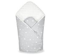 SEVIRA KIDS - Gigoteuse d'emmaillotage minky, STELLA Gris - Dès la naissance - 4 mois Made in France