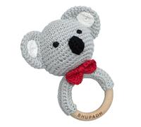 Hochet coton tricot bois naturel koala TU