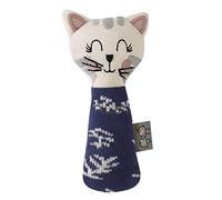 SEVIRA KIDS - Hochet tricoté en coton bio, Chaton