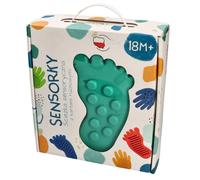 Sevira Kids | Jeu Parcours sensoriel - Chemin Montessori empreintes pieds & mains - Multicolore - TU