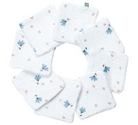 SEVIRA KIDS - Lingettes bébé lavables 8 pièces, Bleuet - 10x10 cm Made in France