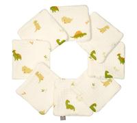 SEVIRA KIDS - Lingettes bébé lavables 8 pièces, Dino - 10x10 cm Made in France
