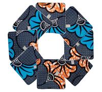 SEVIRA KIDS - Lingettes lavables 8 pièces, Wax Fleurs de mariage - 10x10 cm Made in France