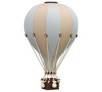 Montgolfière décorative, bleu et beige