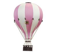 Montgolfière décorative - taille s rose / blanc TU