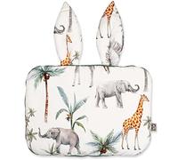 SEVIRA KIDS - Oreiller plat coussin lapin, réversible, Safari Made in France