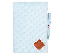 Protège carnet de santé en minky bleu