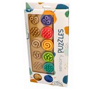 Sevira Kids Puzzle sensoriel Montessori XL - Formes tactiles à associer - Multicolore - TU
