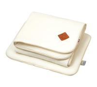 Set berceau couverture et coussin en gaze de coton jeanne écru TU