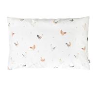 Sevira Kids - Taie d'oreiller en Satin de Coton réversible, Gallina - 60 x 40 cm Made in France