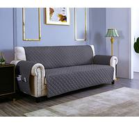 sevi's Housses de Canapé 3 Places 170cm Impermeable avec Accoudoirs, Réversible Protégé Canapes -Gris Foncé