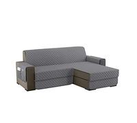 sevi's Housses de Canapé 4 Places 220cm Impermeable avec Accoudoirs, Réversible Protégé Canapes -Gris Clair