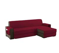 sevi's Housses de Canapé Dangle 200cm Gauche/Droit Universel Impermeable avec Accoudoirs, Réversible Protégé Canapes -Bourgogne