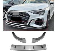 SEVOLY Voiture Spoiler Lèvre Pare-Chocs Avant pour Au-di A3 S3 8Y 2021 2022 2023, Becquets Avant Plaque Protection Diffuseur Séparateur Kits Carrosserie,Carbon Fiber Look