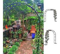 SEVSO Arche De Jardin en Fer Forgé Largeur du Passage 120Cm 140Cm 180Cm 240Cm 300Cm 350Cm Arceau À Rosiers Tonnelle pour Mariage Vigne Support De Plantes,Blanc,W1.8M*H2.2M
