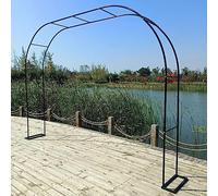 SEVSO Arche De Jardin en Fer Forgé Largeur du Passage 120Cm 140Cm 180Cm 240Cm 300Cm 350Cm Arceau À Rosiers Tonnelle pour Mariage Vigne Support De Plantes,Noir,W3M*H2.2M