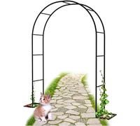 SEVSO Arche Rosier Grimpant Arcade en Métal Large 180Cm 140Cm 300Cm 240Cm 120Cm Arceau Arche De Mariage Exterieur,Blanc,W1.8M*H2.2M