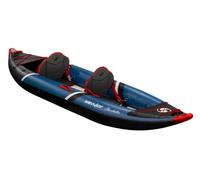 Sevylor Kayak Charleston - Kayak Gonflable pour 2 Personnes - Fond Haute Pression Drop Stitch - Canoë Robuste en PVC renforcé - avec Dry Pack, manomètre et aileron Amovible - Charge maximale : 196 kg