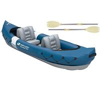 Sevylor Tahaa Kayak, Inflatable Canoe for 2 Persons, Inflatable Boat, Paddle Boat with Robust PVC Outer Shell, Straps for Fastening Luggage, Bar Construction for High Stability on The Water