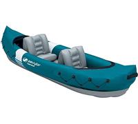 SEVYLOR Tahaa Kayak pour 2 Personnes Gonflable avec Coque extérieure en PVC Robuste Sangles de Fixation pour Bagages Construction de Barre pour Une Grande stabilité sur l'eau Bleu Taille Unique