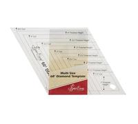 Sew Easy Gabarit de matelassage en diamant - Formes de matelassage et de patchwork pour appliques à coudre, acrylique transparent antidérapant, fait des formes de 2,5 à 11,4 cm