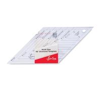 Sew Easy Gabarit diamant 45° - Quilting & Patchwork Formes pour Applique Couture Acrylique Transparent Antidérapant, Fait des Formes 2,5-10,2 cm