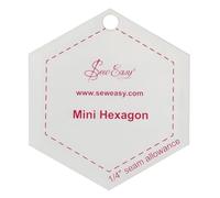 Sew Easy Mini gabarit - Formes hexagonales pour patchwork et patchwork pour appliques à coudre, acrylique transparent, antidérapant, 7,3 x 6,3 cm