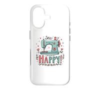 Sew Happy Sewing Love Cute Crafting Humour Coque pour iPhone 17