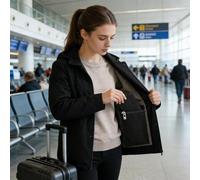 Sew Pocket - Canvas Security Pouch | Anti Theft Travel Pocket - 8.46 inch Zipper Hidden Storage Insert for Jackets Coats Hoodies Shirts Clothes Secure Wallet Passport