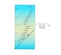 Sew Seam Allowance Ruler Magnetic Seam Guide Clear Scale Sturdy Durable High Accuracy Portable Sewing Machine Ruler for Sewing Cutting Body Waist Measurement Acrylic Stainless (Gradient Color)